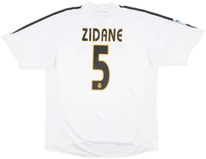 2004-05 Real Madrid Home Shirt Zidane #5 - 9/10 - (L)