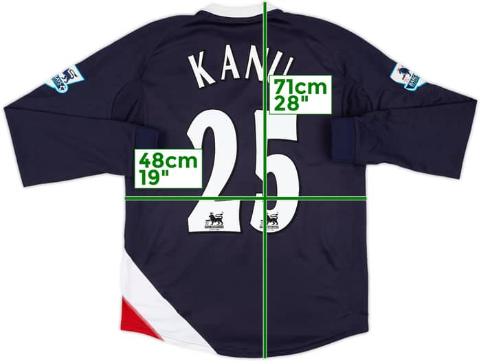 2005-06 West Brom Away L/S Shirt Kanu #25 - 9/10 - (S)
