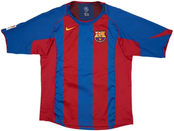 2004-05 Barcelona Home Shirt Ronaldinho #10 - 8/10 - (L)