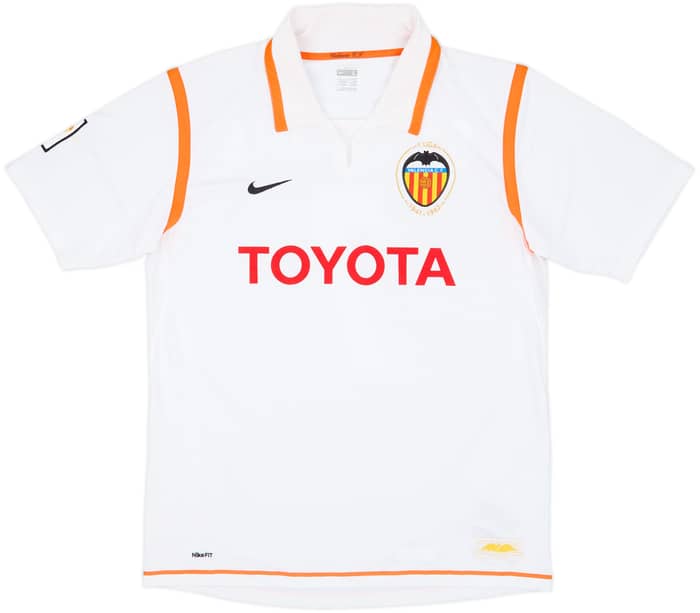2007-08 Valencia Home Shirt David Villa #7 - 9/10 - (L)