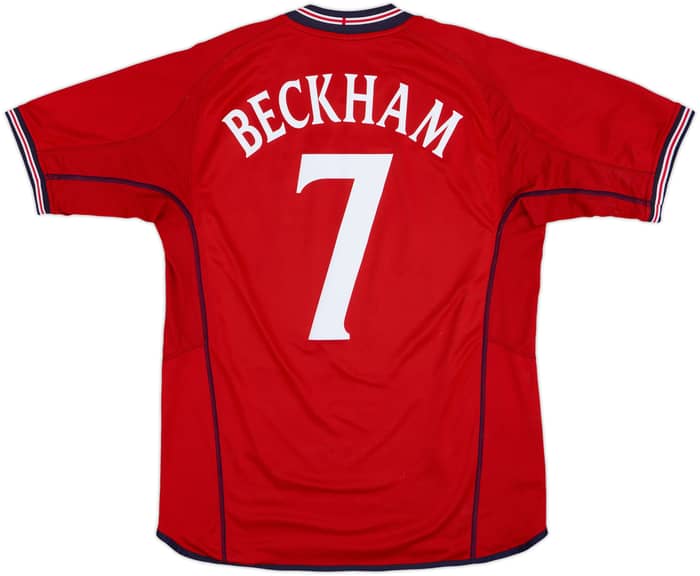 2002-04 England Away Shirt Beckham #7 - 6/10 - (M)