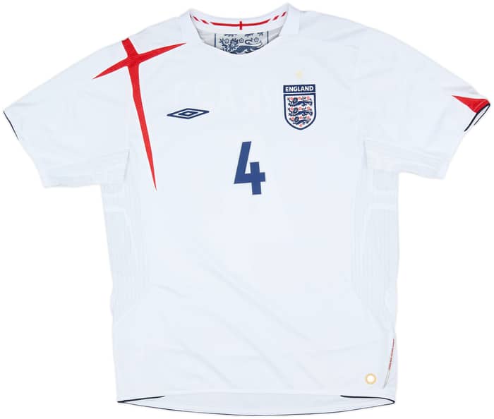 2005-07 England Home Shirt Gerrard #4 - 6/10 - (S)
