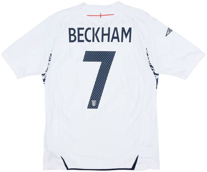 2007-09 England Home Shirt Beckham #7 - 6/10 - (M)