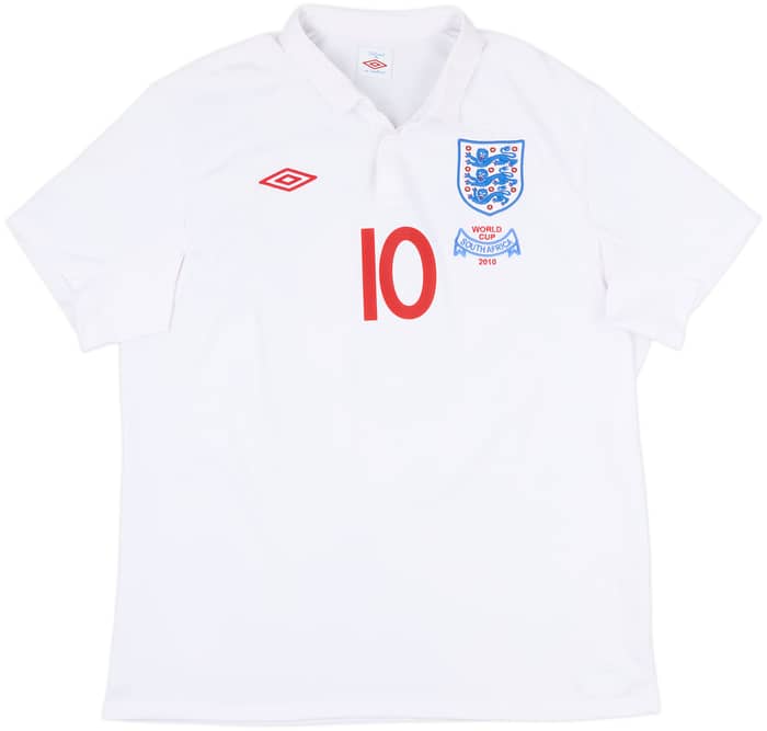 2009-10 England Home Shirt Rooney #10 - 8/10 - (XXL)