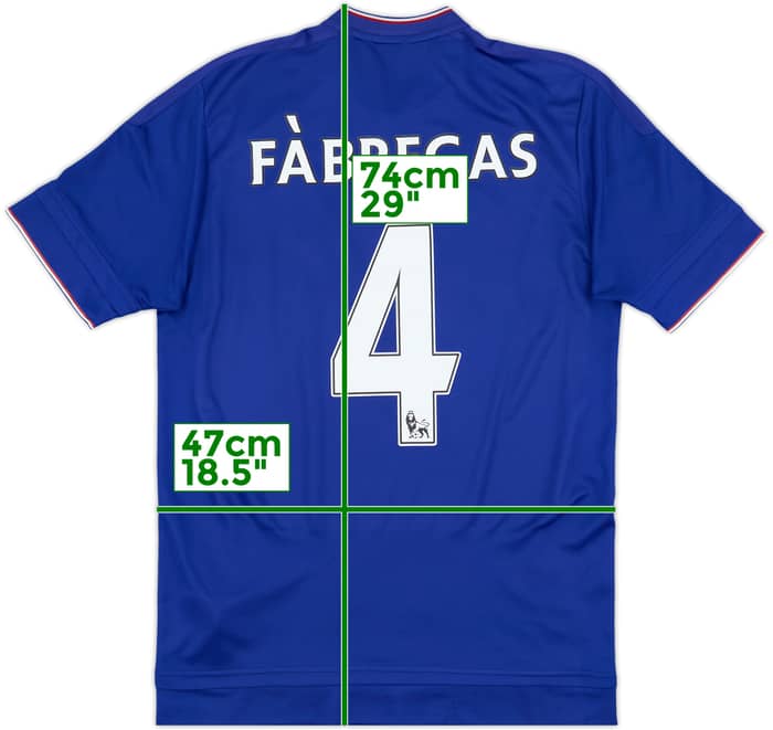 2015-16 Chelsea Home Shirt Fabregas #4 - 7/10 - (S)
