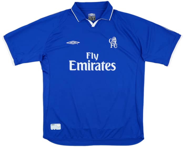 2001-03 Chelsea Home Shirt Zola #25 - 9/10 - (XL)
