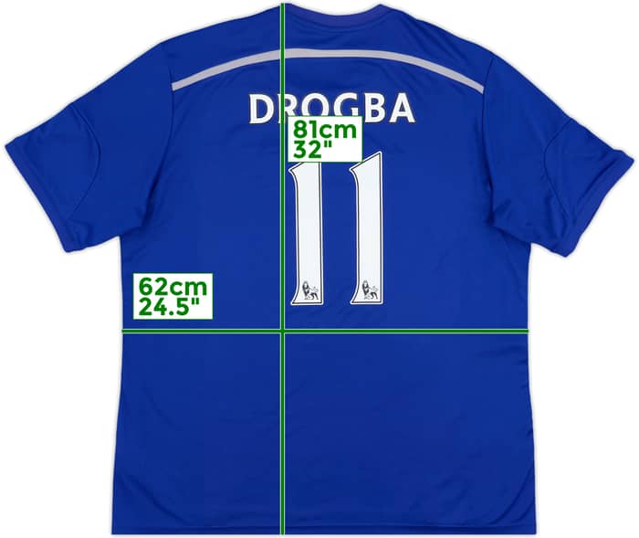 2014-15 Chelsea Home Shirt Drogba #11 - 6/10 - (XXL)