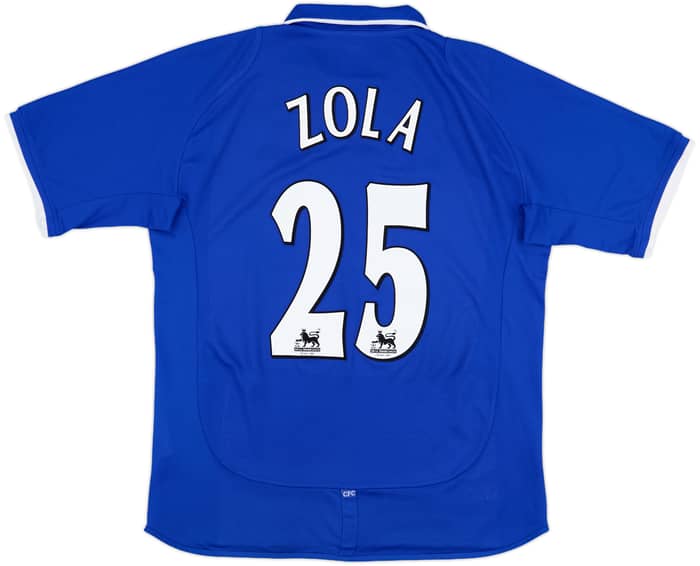 2001-03 Chelsea Home Shirt Zola #25 - 8/10 - (L)