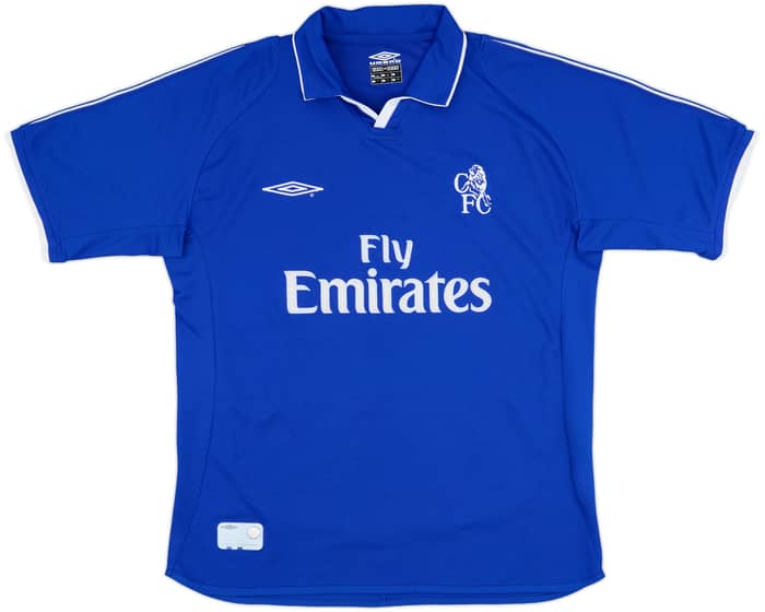 2001-03 Chelsea Home Shirt Zola #25 - 8/10 - (L)