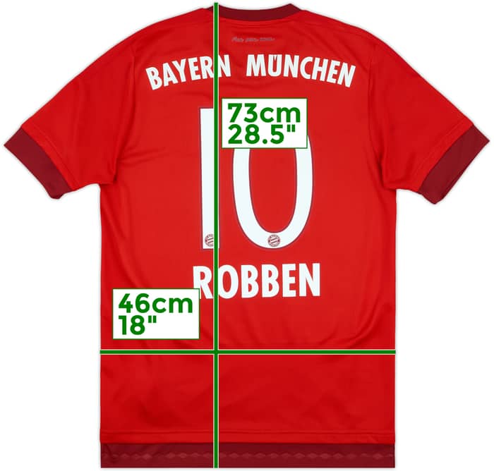 2015-16 Bayern Munich Home Shirt Robben #10 - 7/10 - (S)