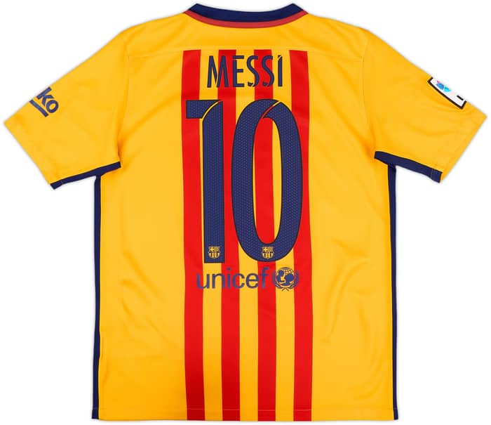 2015-16 Barcelona Away Shirt Messi #10 - 9/10 - (XL.Boys)