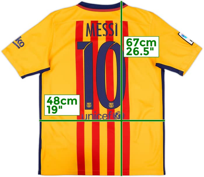 2015-16 Barcelona Away Shirt Messi #10 - 9/10 - (XL.Boys)