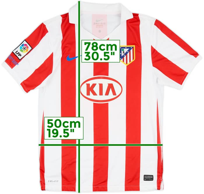 2010-11 Atletico Madrid Home Shirt #4 - 8/10 - (M)