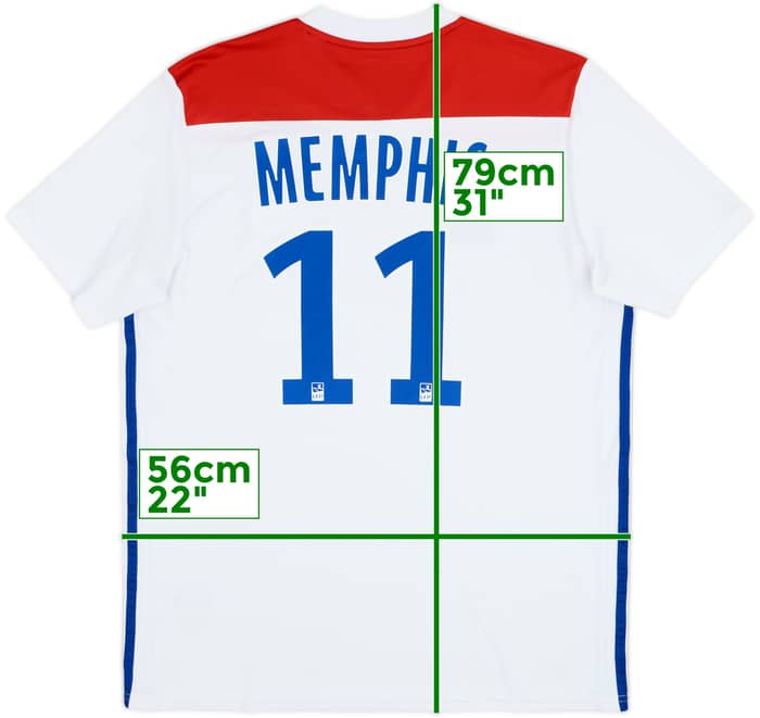 2018-19 Lyon Home Shirt Memphis #11 - 9/10 - (L)