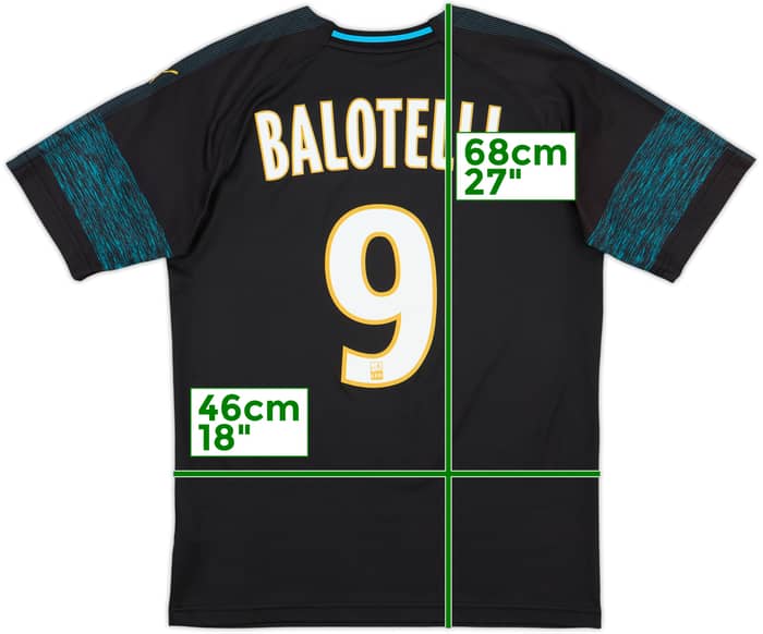 2018-19 Olympique Marseille Away Shirt Balotelli #9 - 10/10 - (S)