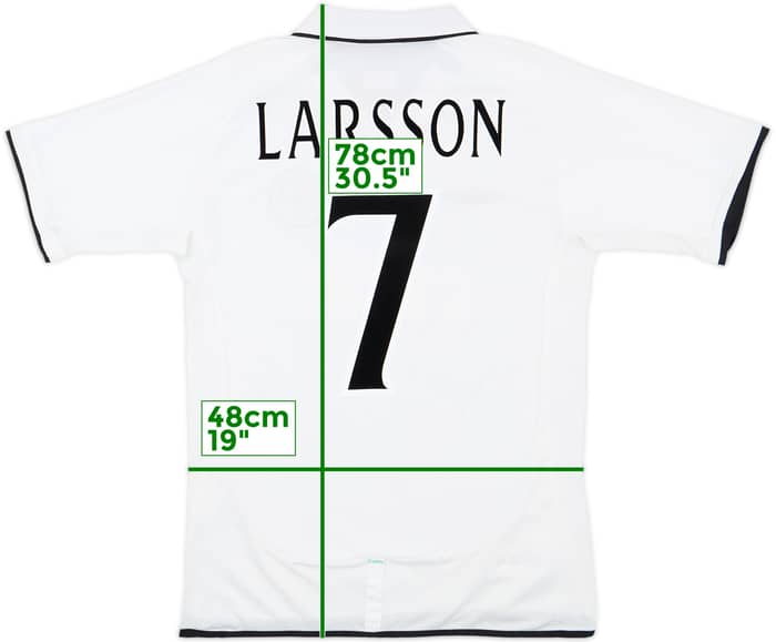 2001-02 Celtic Away Shirt Larsson #7 - 10/10 - (M)