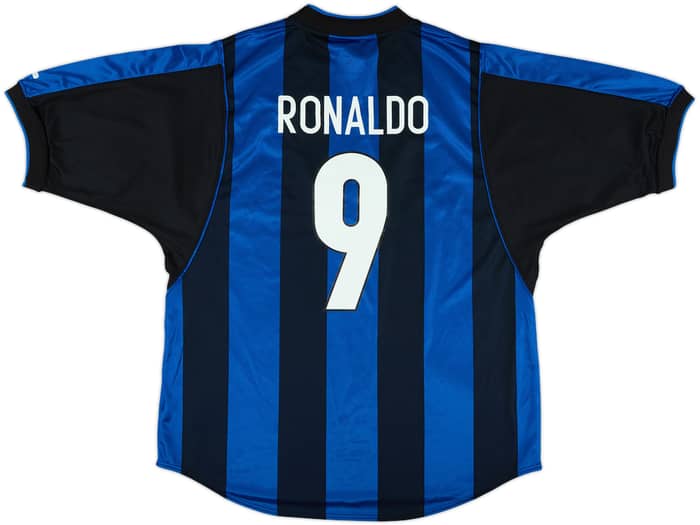 2000-01 Inter Milan Home Shirt Ronaldo #9 - 10/10 - (L)
