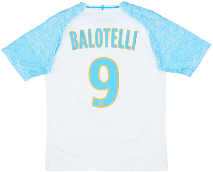 2018-19 Olympique Marseille Home Shirt Balotelli #9 - 8/10 - (S)