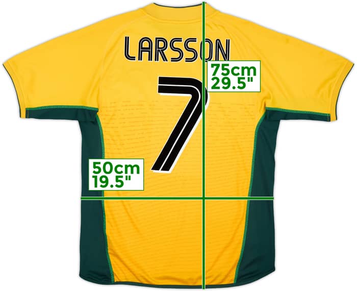 2002-03 Celtic Away Shirt Larsson #7 - 6/10 - (M)