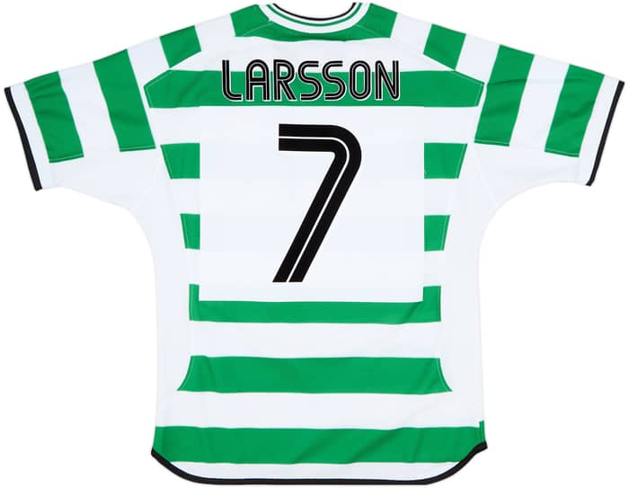 2001-03 Celtic Home Shirt Larsson #7 - 8/10 - (M)