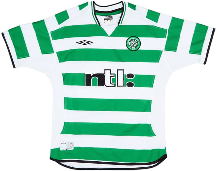 2001-03 Celtic Home Shirt Larsson #7 - 8/10 - (M)