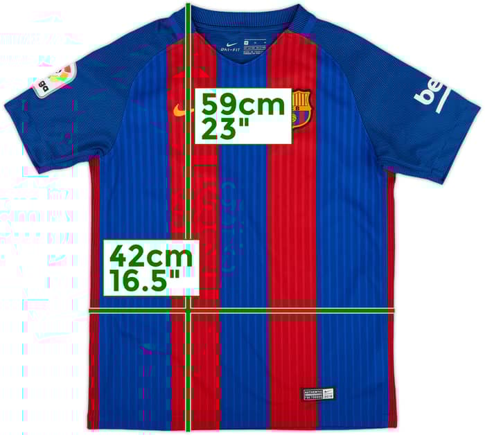 2016-17 Barcelona Home Shirt - 10/10 - (M.Boys)