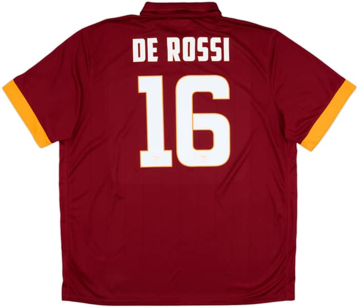 2014-15 Roma Home Shirt De Rossi #16 - 10/10 - (XXL)