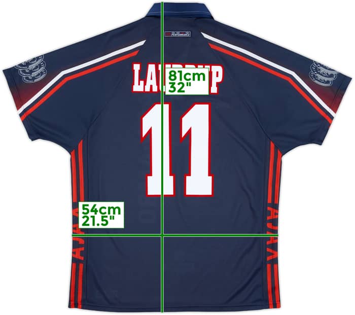 1997-98 Ajax Away Shirt Laudrup #11 - 8/10 - (L)
