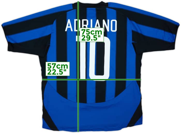2003-04 Inter Milan Home Shirt Adriano #10 - 9/10 - (XL)