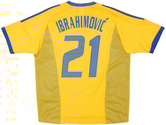 2002-03 Sweden Home Shirt Ibrahimovic #21 - 9/10 - (L)