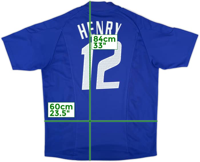 2002-04 France Home Shirt Henry #12 - 8/10 - (XL)
