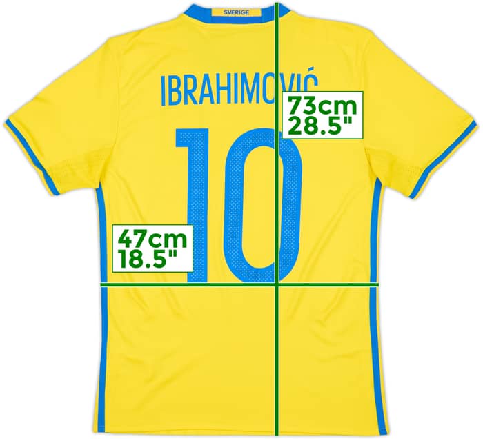 2016-17 Sweden Home Shirt Ibrahimovic #10 - 10/10 - (S)