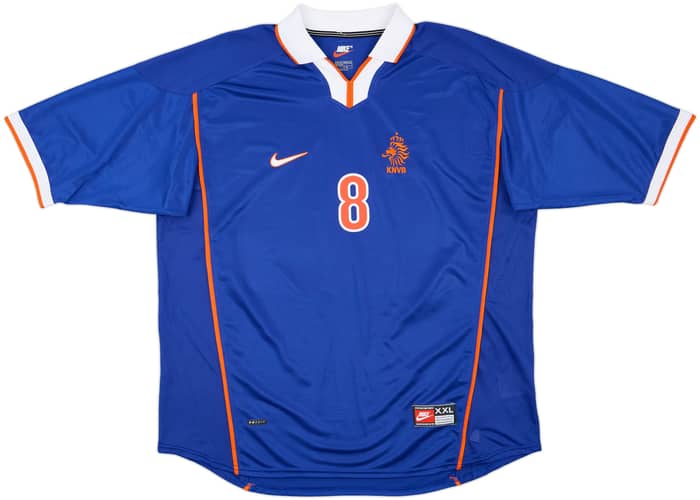 1998-00 Netherlands Away Shirt Bergkamp #8 - 10/10 - (XXL)