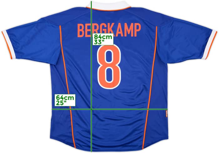 1998-00 Netherlands Away Shirt Bergkamp #8 - 10/10 - (XXL)