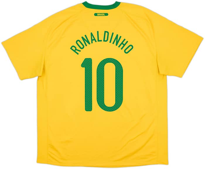 2010-11 Brazil Home Shirt Ronaldinho #10 - 6/10 - (XXL)