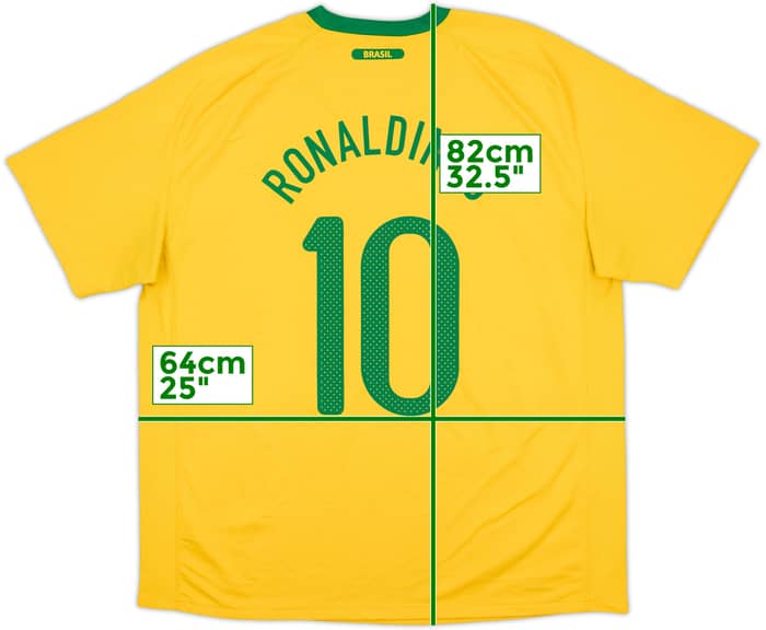 2010-11 Brazil Home Shirt Ronaldinho #10 - 6/10 - (XXL)