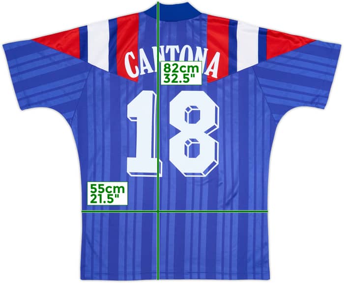 1992-94 France Home Shirt Cantona #18 - 9/10 - (L/XL)