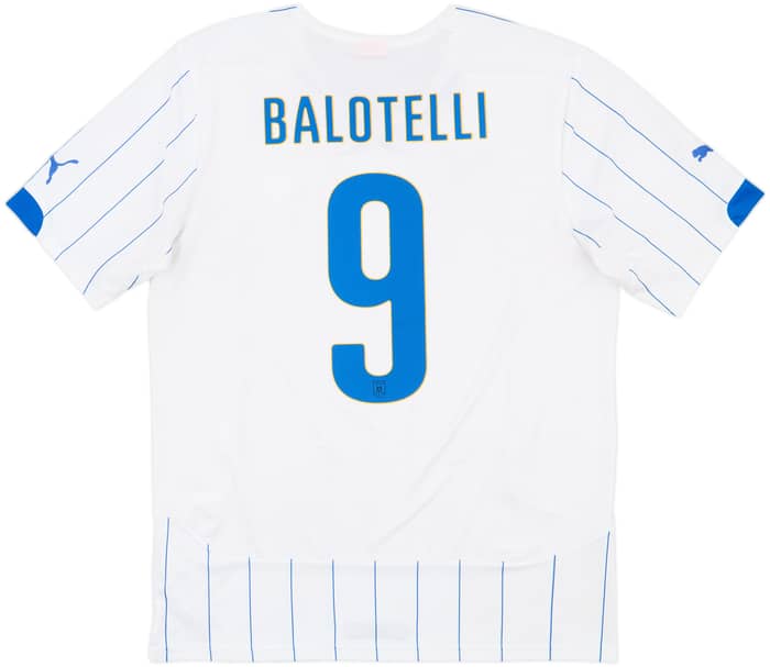2014-15 Italy Away Shirt Balotelli #9 - 9/10 - (L)