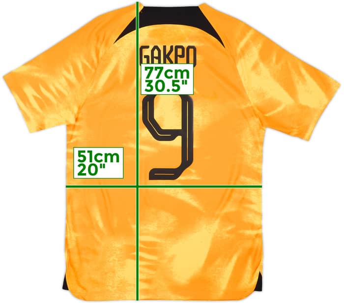2022-23 Netherlands Home Shirt Gakpo #9 - 10/10 - (M)
