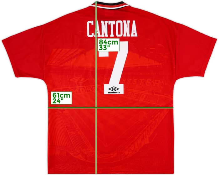 1994-96 Manchester United Home Shirt Cantona #7 - 10/10 - (XL)