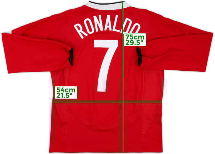 2004-06 Manchester United Home L/S Shirt Ronaldo #7 - 7/10 - (L)