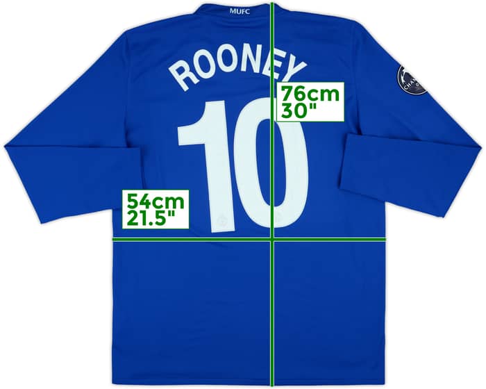 2008-09 Manchester United Third L/S Shirt Rooney #10 - 7/10 - (L)