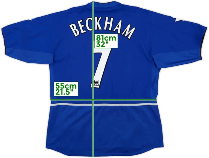 2002-03 Manchester United Third Shirt Beckham #7 - 8/10 - (XL)