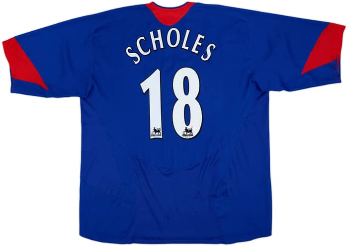 2005-06 Manchester United Away Shirt Scholes #18 - 9/10 - (XXL)