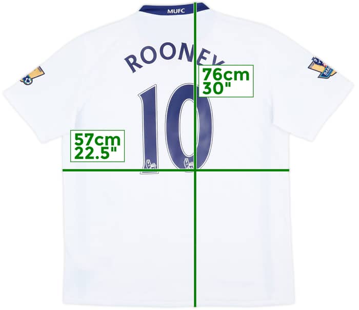 2008-10 Manchester United Away Shirt Rooney #10 - 8/10 - (L)
