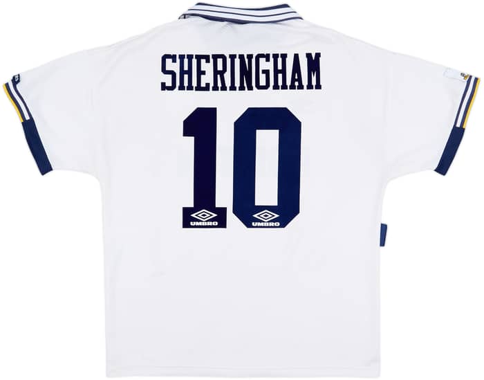 1993-95 Tottenham Home Shirt Sheringham #10 - 8/10 - (XL)