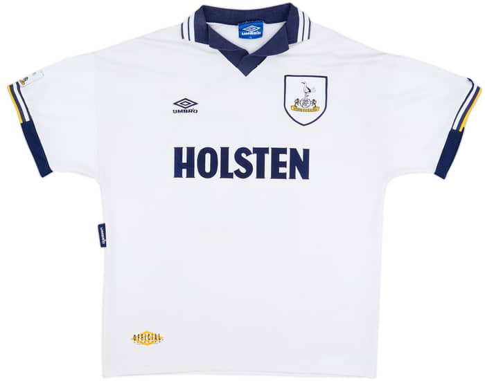 1993-95 Tottenham Home Shirt Sheringham #10 - 8/10 - (XL)