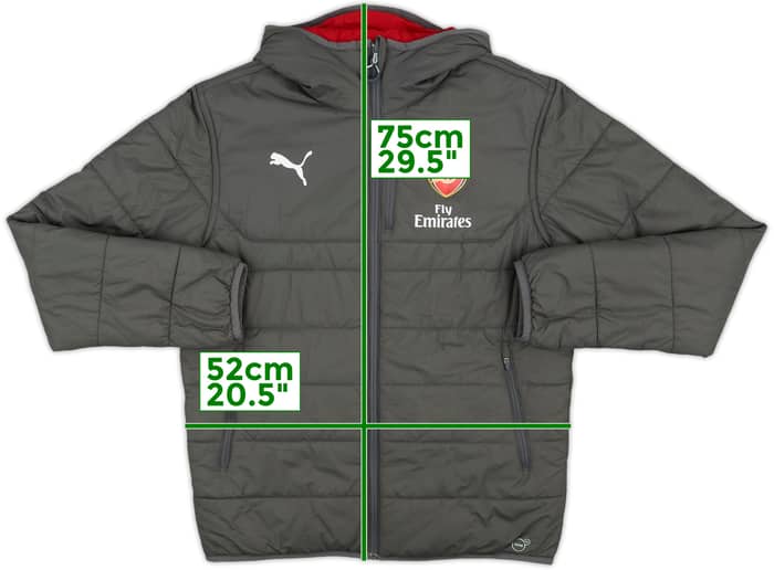 2016-17 Arsenal Puma Reversible Padded Bench Coat - 8/10 - (S)