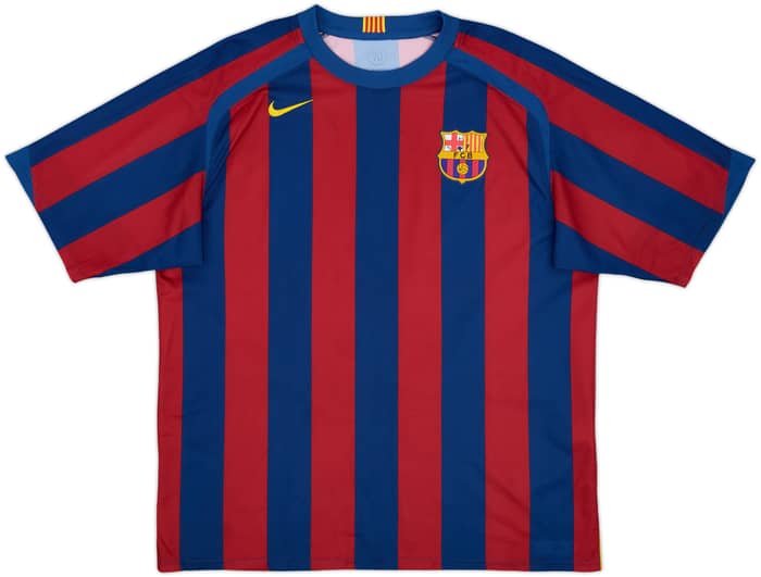 2005-06 Barcelona Basic Home Shirt Ronaldinho #10 - 6/10 - (XL)