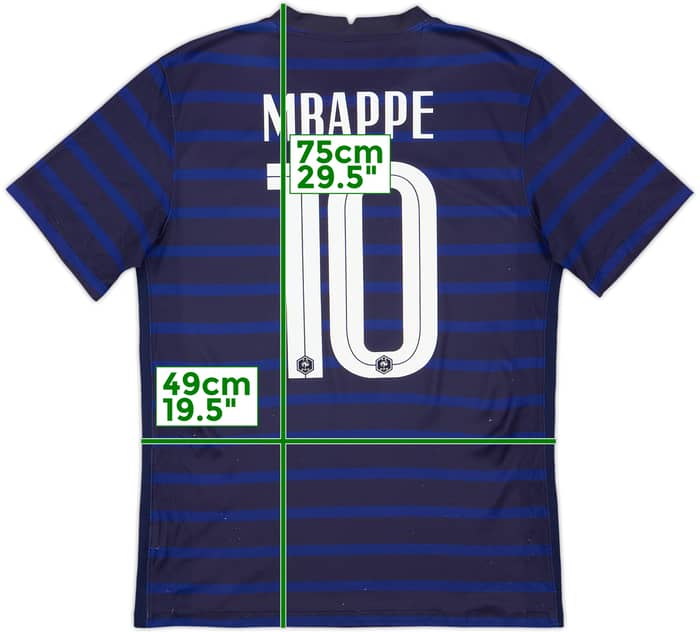 2020-21 France Home Shirt Mbappe #10 - 7/10 - (M)
